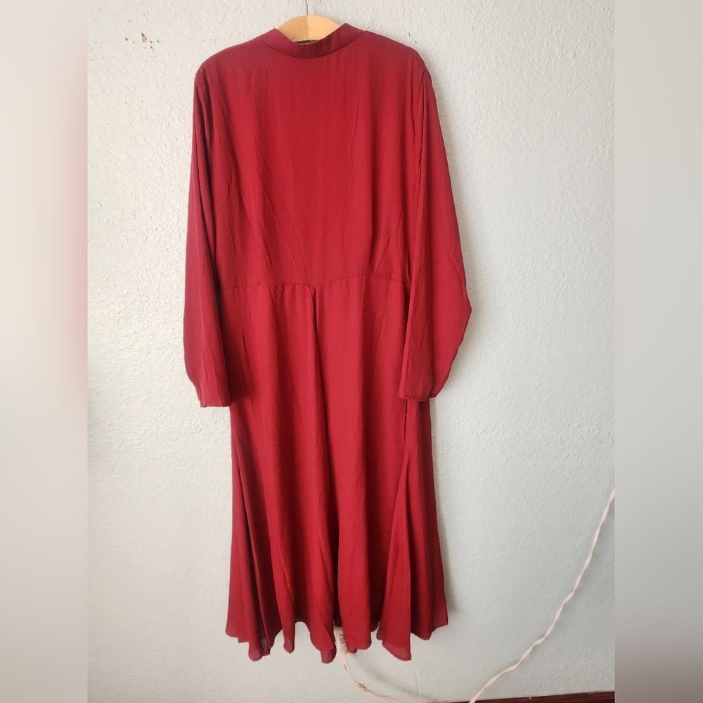 The Pyramid Collection Deep Red Long Sleeve Dress - Picture 6 of 16